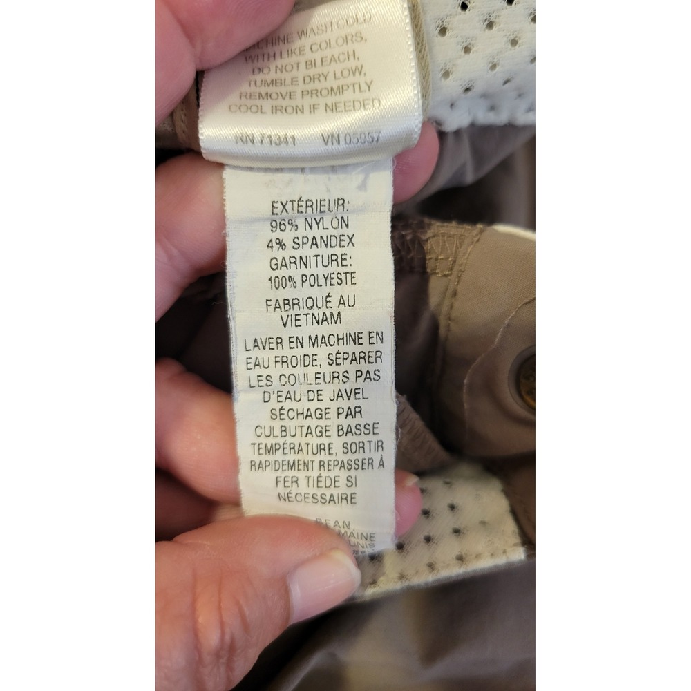 LL Bean Comfort Trail Pants Womens 20 Reg Taupe Hiking Stretch Cargo OHMN3 - Picture 7 of 7